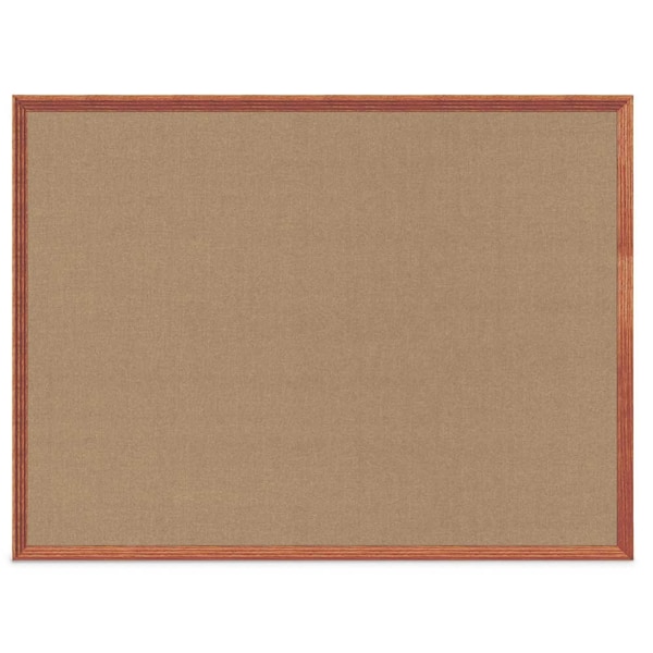 United Visual Products Decor Wood Combo Board, 60"x48", Cherry/White Porcelain & Amethyst UV704DEFAB-CHERRY-WHTPORC-AMETHY - main